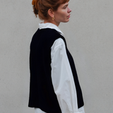 Bouclé Vest Merino Cashmere -  Black