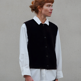 Bouclé Vest Merino Cashmere -  Black