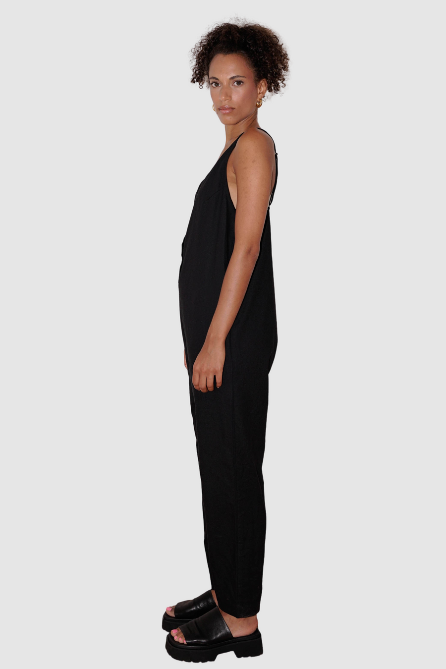 Jumpsuit Linen Cotton - Black