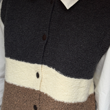 Bouclé Vest Merino Cashmere -  Tricolor