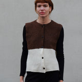 Bouclé Vest Merino Cashmere -  Affogato