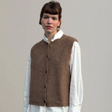 Bouclé Vest Merino Cashmere -  Caramel