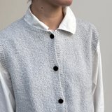 Bouclé Vest Merino Cashmere - Cloud