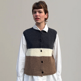 Bouclé Vest Merino Cashmere -  Tricolor
