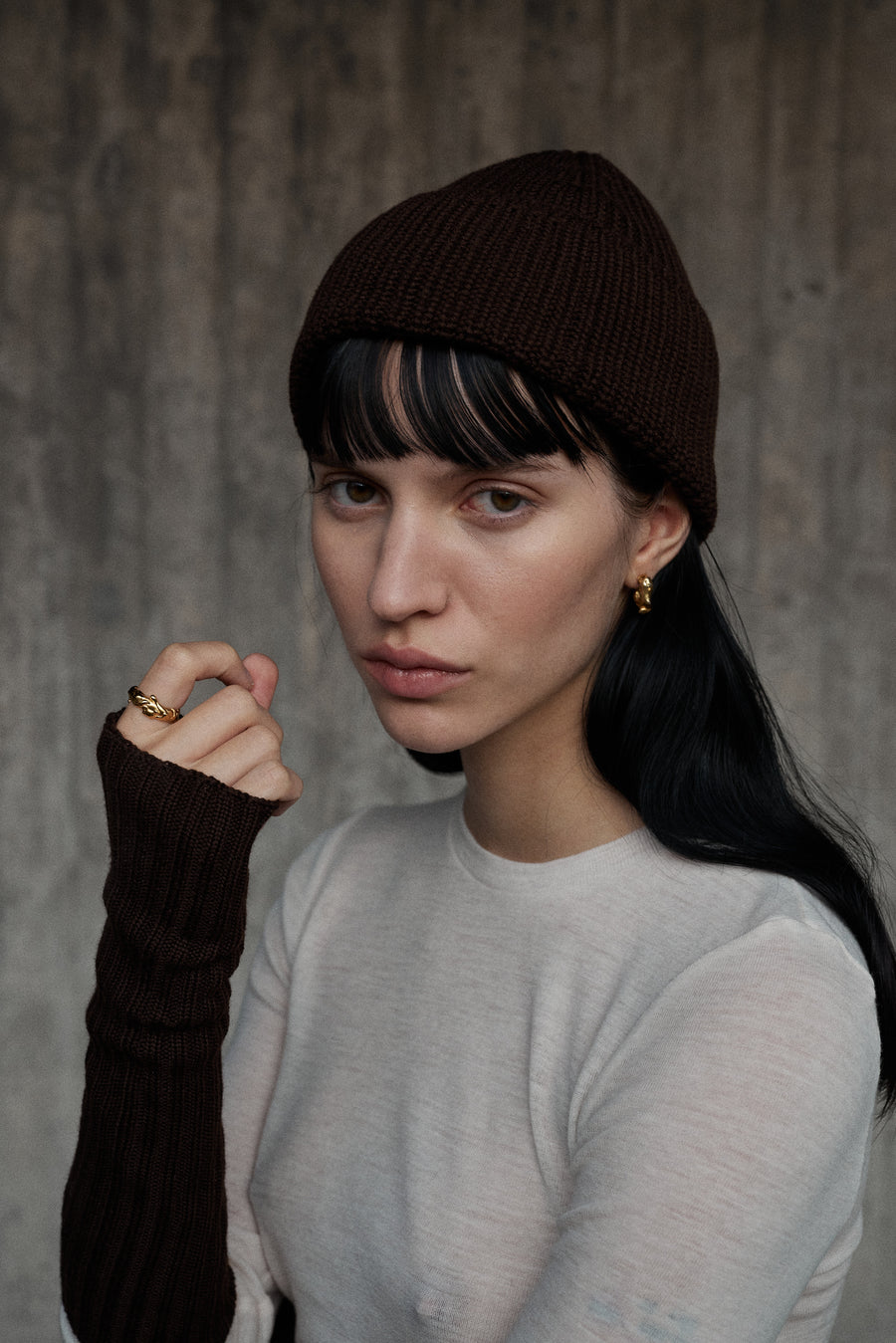 Beanie Merino - Chocolate