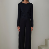 Ruched Top Micromodal - Black