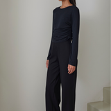 Ruched Top Micromodal - Black