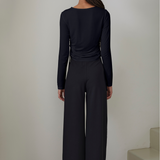 Ruched Top Micromodal - Black