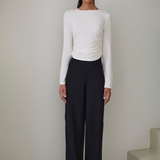 Ruched Top Micromodal - Blanc