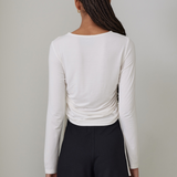 Ruched Top Micromodal - Blanc