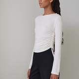 Ruched Top Micromodal - Blanc