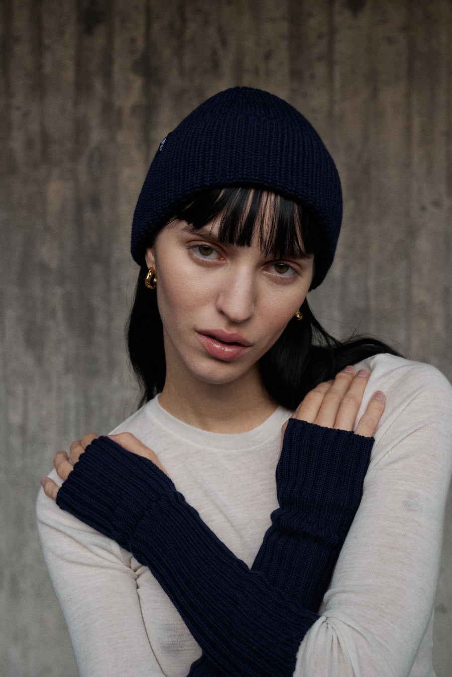 Ärmel Merino - Navy