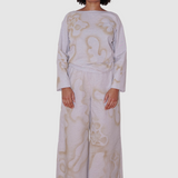 Airbrushed Wrap Top Organic / Recycled Cotton Beige