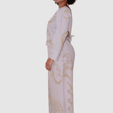 Airbrushed Wrap Top Organic / Recycled Cotton Beige
