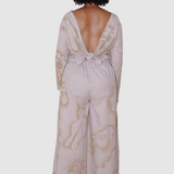 Airbrushed Wrap Top Organic / Recycled Cotton Beige