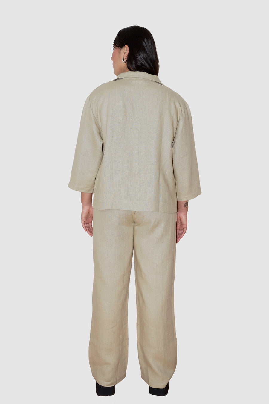 Straight Trousers Linen - Pistachio
