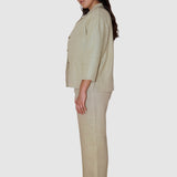 Straight Trousers Linen - Pistachio