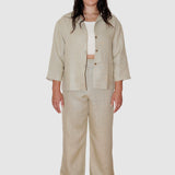 Straight Trousers Linen - Pistachio